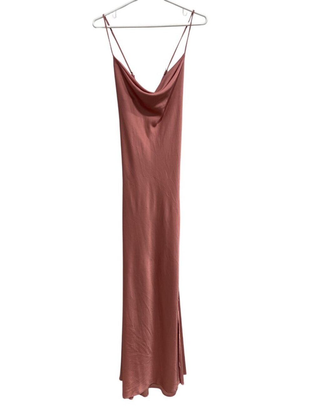 Astr The Label Maxi Slip Dress Large Cowl Neck Rose Pink Elegant Wedding Party